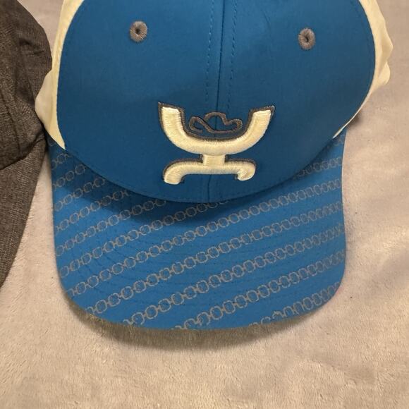 2 Hooey Texas Adjustable Snapback Cap Hat Western Rodeo roping Grey Blue L/XL - Picture 3 of 10
